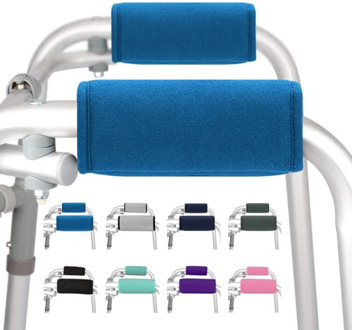 supregear Walker Handgriff Gepolsterte, 2er-Pack Weiche Bequeme Kissen Rollatoren Walker Griffpolster für Rollator Krückenpolster, Rutschfestes Atmungsaktives Mobilitätszubehör (Aqua)