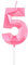 mciskin Pink 5th Birthday Candles, 3D Number 5 Candles for Cake, Girls Boys 5th Birthday Decorations,Pearl Pink Candle Cake Topper Decorations for Birthday Party Weddings Anniversary Supplies