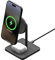 Mous Magsafe Compatible 2 in 1 Wireless Charger Stand, 15W Qi2 Fast Charging Station Compatible with iPhone 16/15/14/13/12 Series and Airpods - Matte Black