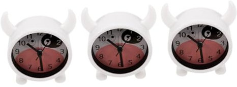 Alipis 3st Kuhwecker Wecker Für Schlafzimmer Tischuhr Schlafzimmer Tischdekoration Für Erwachsene Stille Uhr Am Bett Stille Schlafzimmeruhr Desktop- Plastik