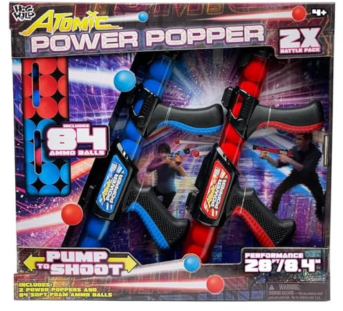 Atomic Power Popper 2 Blaster Battle Pack With 84 Foam Balls for Age 4+
