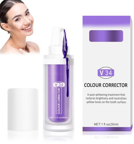 Zahnpasta Weisse Zähne,Purple Teeth Whitening Toothpaste,Strahlend WeißE Zähne,Zahnfleisch Reparatur,Eine Schonende Pflege Des Zahnfleisches,Sorgt für Eine Effektive Zahnfleckenentfernung