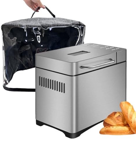 Generico Macchina per Il Pane, 650 W, Grandi Macchine per Il Pane con distributore Automatico di Noci, teglia in Ceramica e Pannello Touch, 3 Dimensioni di pagnotta, 3 Colori di Crosta