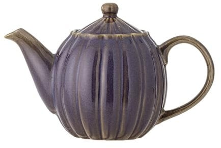 Latina Teekanne 1085ml – Steingut Teekanne mit Deckel & Griff – Hochwertige Keramikkanne – Elegante Kanne für Tee & Heißgetränke – Spülmaschinengeeignet & einzigartiges Design (Violett)