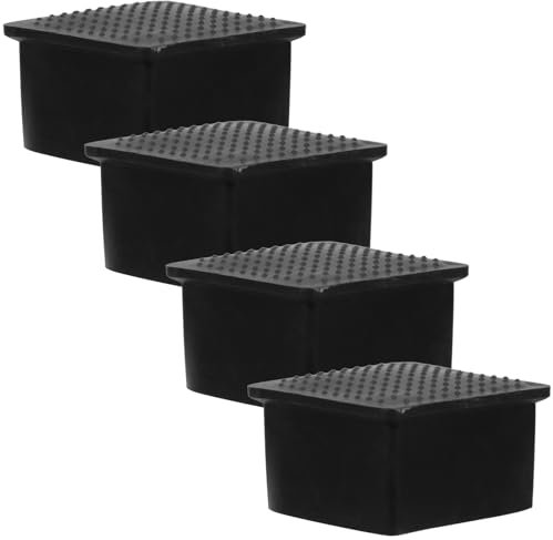 UKCOCO Tapas cuadradas de PVC para Patas de Muebles: 50 × 50 mm Cubiertas de Goma para Patas de Mesa y sillas protectore para Suelos de Madera, 4 Unidades