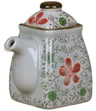 DHAEY Cuisine Bouteille d'huile en céramique, Distributeur de vinaigre/Sauce soja, Petite Bouteille Vintage, Distributeur de Condiments liquides Anti-Fuite Distributeur