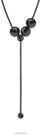 LIEBESKIND Berlin Damen Halskette LJ-1717-N-42 aus Edelstahl in IP Schwarz