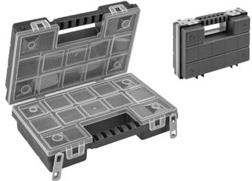 PORTAMINUTERIA VALIGETTA DOPPIA - MAURER - 28X18X10 cm DIVISORI RIMOVIBILI ORGANIZER