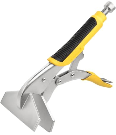 LEONTOOL 9 Flat Jaw Locking Sheet Metal Clamp Hand Seamer, Heavy Duty Sheet Metal Bender Grip Flatening Tool, Extra Wide Duck Billed Plier with Ergonomic Handle for Woodworking, Welding, Auto Repair