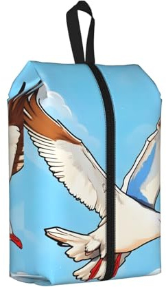 Flying Seagulls Schuhtasche für Reisen, wasserdichter Schuh-Organizer für Koffer, 3-in-1-Aufbewahrungstasche für Fitness-Trainer