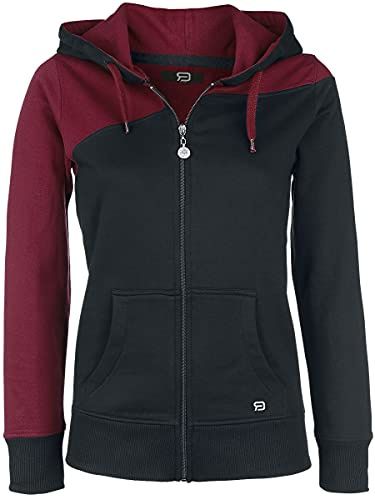 RED by EMP Damen schwarz-rotes Sweatjacke mit Kapuze
