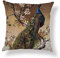 hengjiang Kissen Vogel Pfau Feder Gemälde 120 g Dicke Baumwolle Leinen doppelseitig 45,7 x 45,7 cm/45 x 45 cm Überwurf Kissen für Zuhause Sofa Bett Auto Büro Deko 14