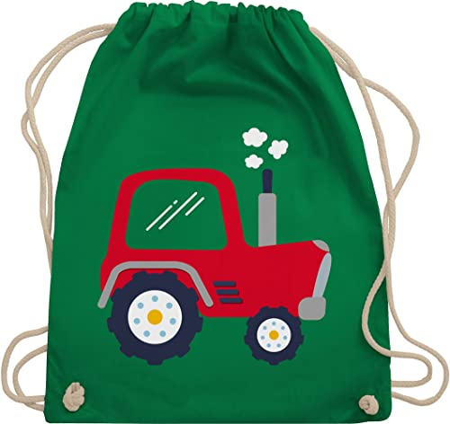 Turnbeutel Rucksack - Traktoren - Taschen - Kinder Traktor - Unisize - Grün - sporttasche kindergarten mit sportbeutel groß beutel für wechselwäsche geschenk stofftasche kita wäschebeutel