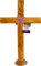 Holy Land Stehendes Kreuz aus echtem Olivenholz, 50,8 cm, für Tischplatte