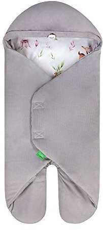 Lulando 5902659886651 Babyschlafsack Buli aus Der Serie Art Collection, 90 cm x 80 cm, Grau, 500 g