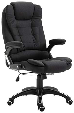 Cherry Tree Furniture Executive Recline Extra Padded Office Chair (Black Fabric)