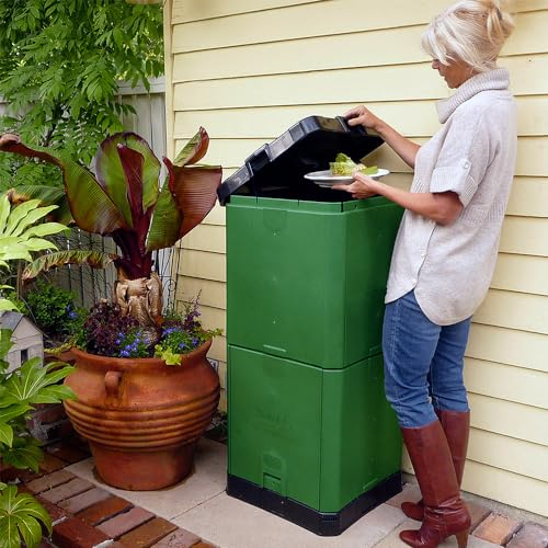 Aerobin Hot Compost Bin – Converts Organic Waste to Compost in 3 Months – Home Composter Perfect for Kitchen Scraps & Garden Waste - 200L