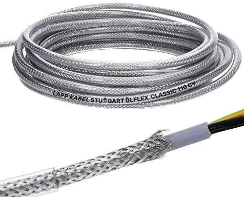 Lapp 1135003 Cavo di controllo schermato Ölflex Classic 110 CY, 3 x 0,5 mm², con conduttore di protezione verde e giallo, cavo schermato a 3 fili, cavo di controllo a 3 fili con schermatura,