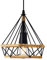 MAXDUYU Vintage Pendelleuchte, Retro Hanf Seil Kronleuchter Industrielle Pendelleuchte, Diamantform Eisenkäfig Hängelampe Deckenleuchten, Kreative Hängelampe,25 cm