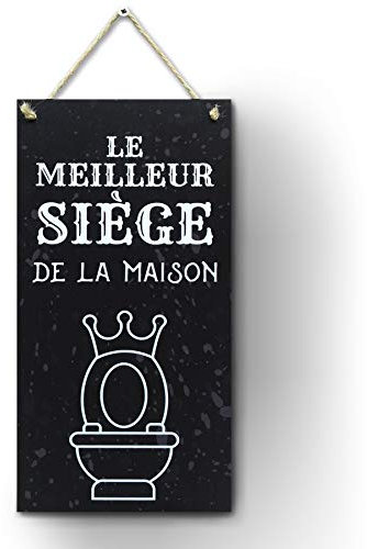 CARISPIBET Le meilleur siège | Enseigne décoratif, décoration de mur pour la salle de bain, super cadeau, drôle et excentrique