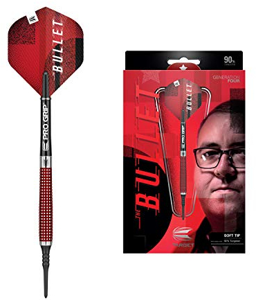 Target Darts Stephen Bunting G4 90% Wolfram-Darts, 18G Soft Tip Dart-Set, professionelles Dart-Set, Pixel-Spitze, elektronisches Soft Tip Dart-Set