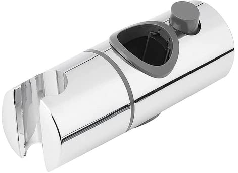 Nicoone Hand Shower Holder,19mm ABS Chrome Hand Shower Bracket,Universal Adjustable Shower Rail Head Slider Clamp Holder Bracket for a Standard Round Shower Riser Rail