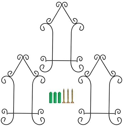 CUKE2BEET Paquete de 3 colgadores de pared de 16 pulgadas, soporte vertical de caballete de pared grande, soporte vertical para marcos de fotos para platos decorativos, artes