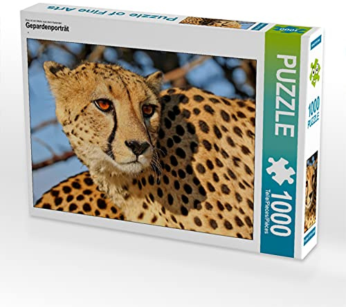 CALVENDO Puzzle Gepardenporträt | 1000 Teile Lege-Größe 64 x 48 cm Foto-Puzzle für glückliche Stunden