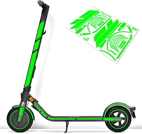 m2medien Aufkleber-Set/Sticker Set - 44-teilig auf 47x34cm Bogen geeignet für Segway Ninebot E22D E25D E45D E-Scooter (Neon-Grün)