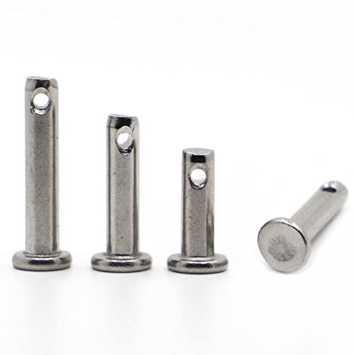 GatherTOOL 2 pz * M8 m10 304. Pin del Perno del Tassello dell'Acciaio Inossidabile Lunghezza 20-80mm Pin cilindrico della Testa Piana con Foro GB882 (Diameter : M8 2pcs, Length : 80mm)