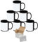 MR.R Sublimazione Blank 12oz Tazza in ceramica colore nero con patch bianco Confezione da 6