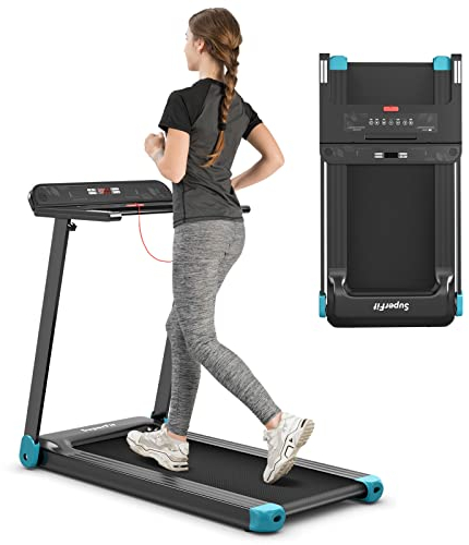 COSTWAY Laufband klappbar, Elektrisches Walking Pad Zuhause | 0,75 HP Elektromotor | 3 Modi & 12 Programme | LED Display | Geschwindigkeit 0-12 km/h | App-kontrolliert | Bluetooth-Lautsprecher