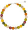 Feliss Handmade: Ketten aus Perlen, Halskette Damen. Statement Kette 45 cm lang in Boho Style. Choker Halsband, aesthetic Necklace Schmuck. Beads Perlenkette für Frauen in bunt mit Lavaperlen