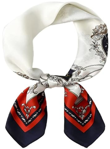 FAIRYGATE Seidentuch Bandana für Damen Als Halstuch & Kopftuch Damen Sommer Verwendbar 70 x 70 cm 94005