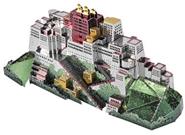 Microworld 3D Metall Puzzle， Der Potala Palast von Lhasa Tibet Architecture Metal Model Kit, Herausforderung 3D -Rätsel Puzzles Kunsthandwerksspielzeug für Teen