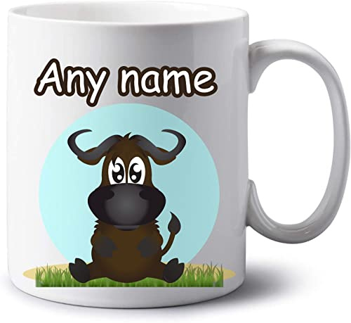 GOPERSONALISED Personalised Jumbo 20oz Mug - Animal Buffalo Mug Extra Large Coffee Tea Cup with Name - Novelty Birthday Christmas Work Gifts for Women Men