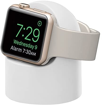 CRGANGZY Support de chargeur en silicone antidérapant pour Apple Watch Series 8 7 6 5