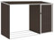 Festnight Abri de Jardin 2 en 1 - Range Buches Extérieur et Étagère en Métal pour Bois de Chauffage - Marron