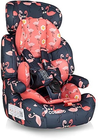 Cosatto Zoomi Car Seat - Group 1 2 3, 9-36 kg, 9 Months-12 Years, Forward Facing (Pretty Flamingo)