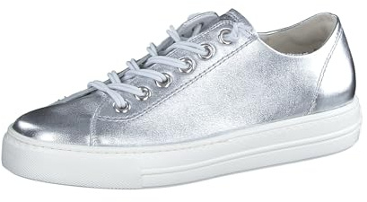 Paul Green Damen SUPER Soft Pauls mit Relax-Weite, Frauen Low-Top Sneaker,Wechselfußbett,Freizeitschuhe,Turnschuhe,Silber (MET. ALU),41 EU / 7.5 UK