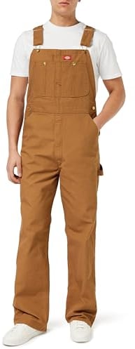 Dickies, Men's, CLASSIC BIB OVERALLS, RINSED BROWN, 32W / 32L