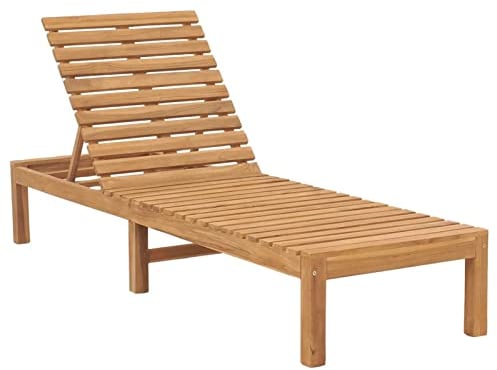 ARKEM Sonnenliege Massivholz Teak Saunaliege Campingliege Sonneninsel Liege Klappbar