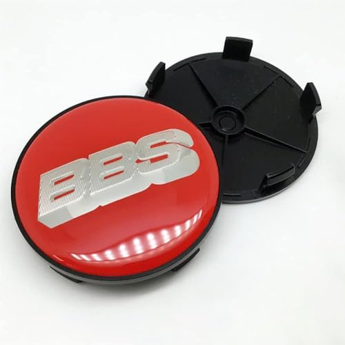 DHJKCBH 4 Stück Auto Nabendeckel Aufkleber für BBS 68mm Radnabenabdeckung Auto Radnabenkappen Aufkleber Abzeichen Logo Sticker Zubehör,F