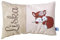 Personalisiertes Kissen zur Geburt und Taufe | Bestickt mit Namen und süßem Fuchs | Baumwolle… (20cm x 30cm, Fuchs)