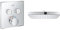 GROHE Grohtherm SmartControl - Concealed Square Thermostat for Shower or Bath (2 Valves & Vitalio Comfort 250 - Cube Shower Head with Relaxing Rain Spray (Anti-Limescale System, Min.