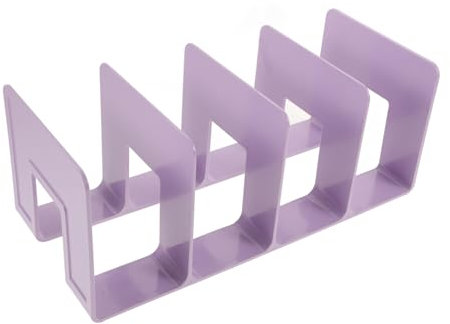 HOMSFOU stand de livre bibliothèque de bureau organisateur de fichiers de bureau Porte-livres organisateur de stockage de magazines fin de livre porte-fichier Plastique Violet,mauve