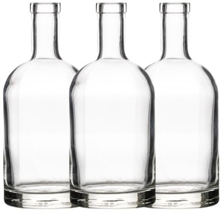 Empty 700ml glass Spirit Bottles | Gin, Vodka & whiskey Bottle | perfect for Alcohol, Spirits, Liquor | J&b (24)