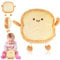 Wvu & Wvo Toastbrot Kuscheltier, 18 cm Toast Brot Kissen, Lustiges Toastkissen, Dekoratives Kissen für Kinder und Erwachsene