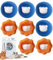 Tierhaarentferner Waschmaschine, 8 Pieces Wiederverwendbar Fusselbälle Waschmaschine, Haarfänger Waschmaschine, Waschbälle Gegen Tierhaare, Fusselfänger für Kleidung und Bettzeug (Blau+Orange)