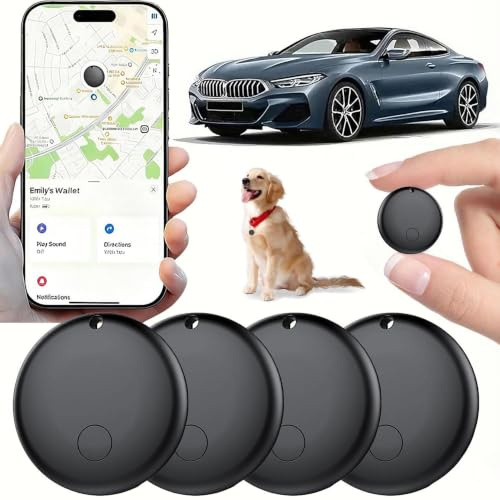Traceur GPS Bluetooth Tag Localisateur Apple, Alternative Compatible Find My (iOS), pour Clés de Voiture, Portefeuilles, Sacs, Valises, Chiens, Chats, Enfants et Personnes Âgées - Lot de 2